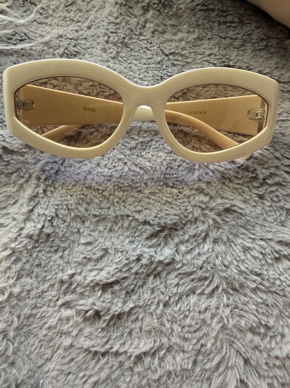 Mango Beige Oval Fashion Sunglasses
